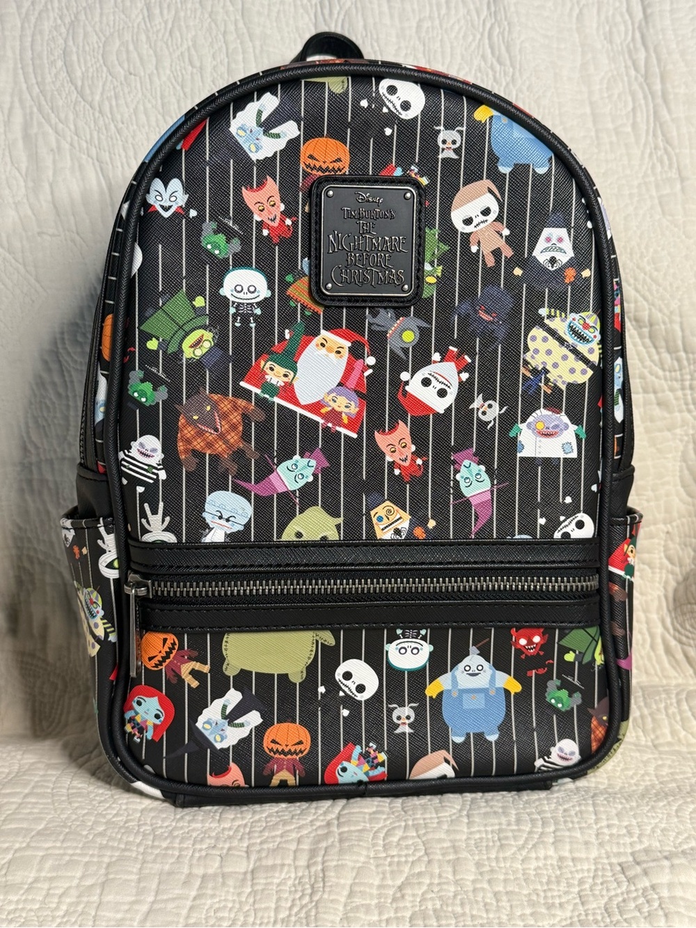 The Nightmare Before Christmas Loungefly Mini Backpack - Black Character Print